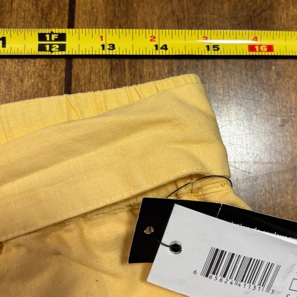 Tribal Jeans Soft Yellow‎ Tie-Waist Shorts Women's Casual Summer Medium